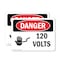 Signmission 120 Volts Danger Sign, Plastic, 10in W x 7in L, 2PK OS-2PACK-DS-P-710-L-1003 - alternate 1